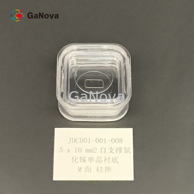 N-tipo sin impurificar GaN Single Crystal Substrate Resistivity libre de la M-cara 5*10mm2 &lt; 0,05 Ω·dispositivo de poder del cm/laser