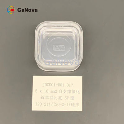 5*10mm2 SP-Face sin dopado de tipo N, GaN de pie libre, sustrato de cristal único 20-21 / 20-2-1 10mm2 Resistencia 0,05 Ω·cm