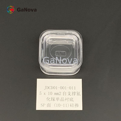 5x10mm2 SP-Face 10-11 Substrato de cristal único de GaN de tipo N independiente sin dopaje con TTV ≤ 10μm Resistividad 0,05 Ω·cm